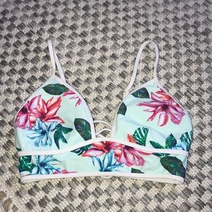 Forever 21 floral bathing suit top